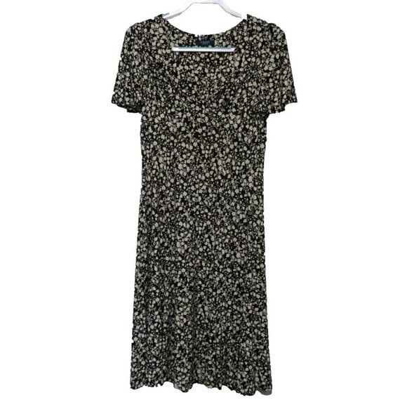 Chaps Dresses & Skirts - CHAPS beige and black polyester blend women's dress size M